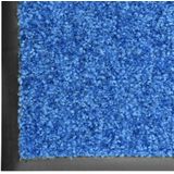 vidaXL Deurmat - Blauw - 100% Polyamide - Wasbaar - Anti-slip