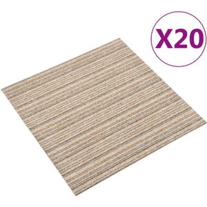 VidaXL-Tapijttegels-20-st-5-m²-50x50-cm-gestreept-beige