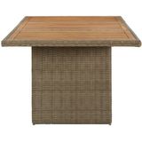 vidaXL Tuintafel 200x100x74 cm poly rattan bruin