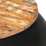 vidaXL - Salontafel - 68x68x30 - cm - massief - gerecycled - hout - zwart