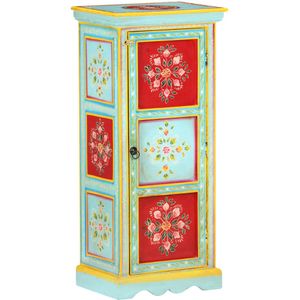 vidaXL Hoge kast handgeschilderd 40x30x90 cm massief mangohout