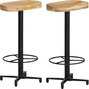 vidaXL Barhocker 2 Stk. 76 cm Mango Massivholz