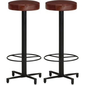 vidaXL Barhocker 2 Stk. 76 cm Echtleder