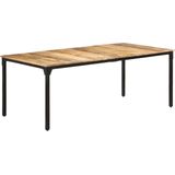 vidaXL Eettafel 200x100x76 cm ruw mangohout