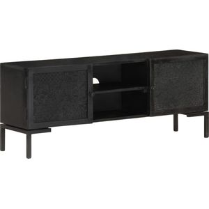 VidaXL-Tv-meubel-115x30x46-cm-massief-mangohout-zwart