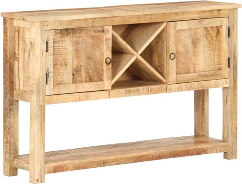 vidaXL - Dressoir - 120x30x76 - cm - ruw - mangohout