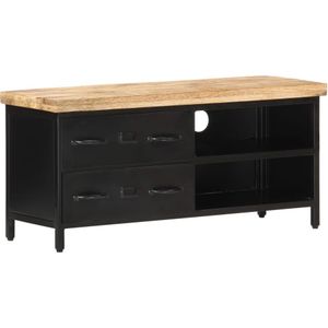 VidaXL TV-meubel 90x30x41 cm - Ruw Mangohout