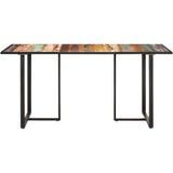 vidaXL-Eettafel-160-cm-massief-gerecycled-hout