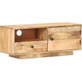 VidaXL TV-meubel 90x30x35 cm - Massief Mangohout