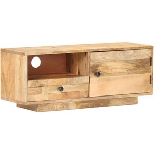 VidaXL TV-meubel 90x30x35 cm - Massief Mangohout