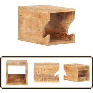 Fietsenrek - Ruw Mangohout - Wandmontage - Ruimtebesparend