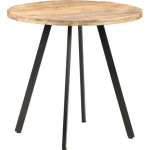 vidaXL Esstisch 80 cm Raues Mangoholz