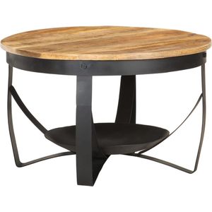 vidaXL Couchtisch Ø68x43 cm Raues Mangoholz