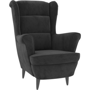 vidaXL Fauteuil fluweel donkergrijs