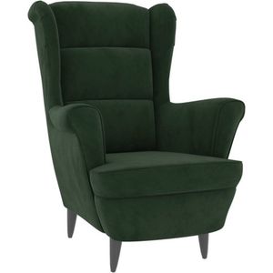 VidaXL Fauteuil Fluweel Donkergroen