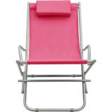 vidaXL Klapstoelen 2 st staal roze