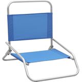 VidaXL Strandstoelen - 2 st. inklapbaar - Stof Blauw