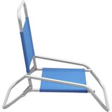 VidaXL Strandstoelen - 2 st. inklapbaar - Stof Blauw