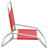 VidaXL Strandstoelen 2 st. inklapbaar - Rood stof