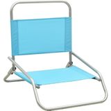 VidaXL Strandstoelen - 2 st. Inklapbaar - Stof Turquoise