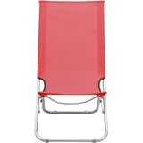 VidaXL Strandstoelen 2 st. inklapbaar - Rood stof