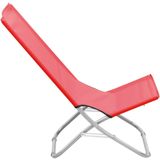 VidaXL Strandstoelen 2 st. inklapbaar - Rood stof