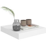 Wandplanken - Wit - Honingraat MDF en Metaal - Set van 2