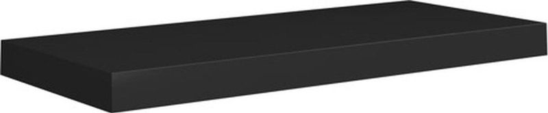 vidaXL Schwebendes Wandregal Schwarz 60x23,5x3,8 cm MDF