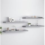 Vidaxl - Schwebende Wandregale 4 Stk. Grau 90x23,5x3,8cm mdf