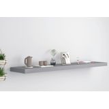 vidaXL - Wandschap - Grijs - Honingraat MDF en Metaal - 120x23,5x3,8 cm