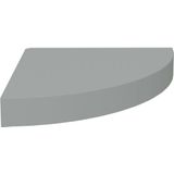 Eck-Schweberegale 2 Stk. Wandregale Grau 25x25x3,8 cm MDF vidaXL