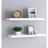 vidaXL - Fotoplanken - 2 Stuks - Wit - MDF