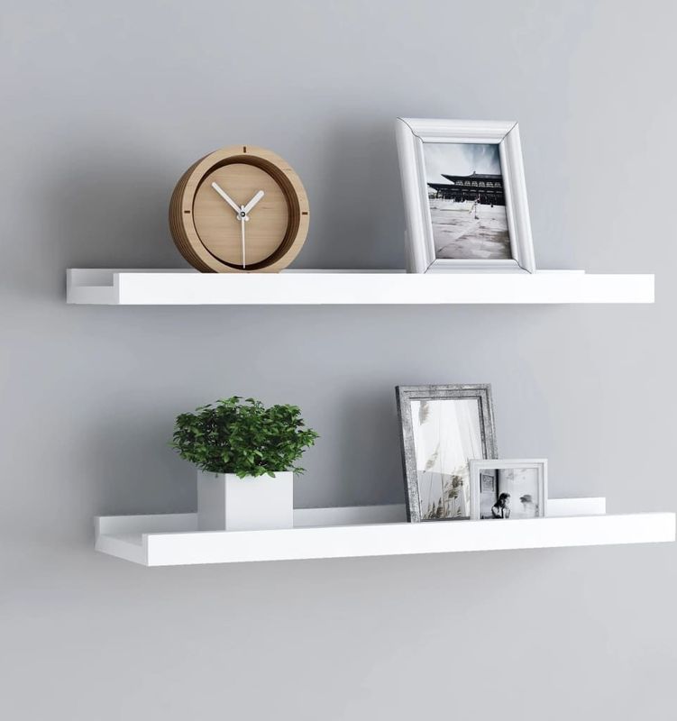 vidaXL - Fotoplanken - 2 Stuks - Wit - MDF