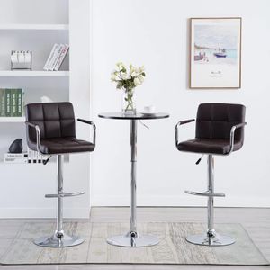 Barhocker 2 Stk. Braun Kunstleder Vidaxl