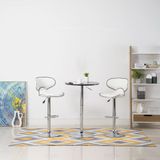 Barhocker 2 Stk. Weiß Kunstleder Vidaxl