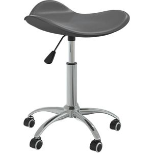 vidaXL Friseur Rollhocker Grau Kunstleder