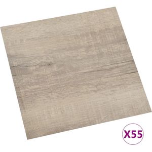 vidaXL PVC-Fliesen Selbstklebend 55 Stk. 5,11 m² Taupe