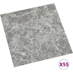 vidaXL - Vloerplanken - zelfklevend - 55 - st - 5,11 - m² - PVC - betongrijs