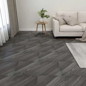 vidaXL - Vloerplanken - zelfklevend - 55 - st - 5,11 - m² - PVC - gestreept - grijs