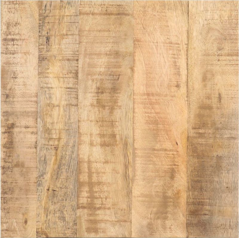 vidaXL Beistelltisch mit Rädern 40x40x42 cm Raues Mangoholz