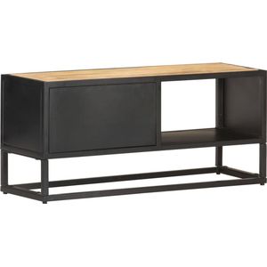 vidaXL-Tv-meubel-met-bewerkte-deur-90x30x40-cm-ruw-mangohout