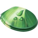 vidaXL Toiletbrillen met deksel 2 st waterdruppel MDF groen