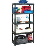 VidaXL-Opbergrek-5-laags-91,5x45,7x185-cm-kunststof-zwart
