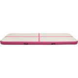 vidaXL-Gymnastiekmat-met-pomp-opblaasbaar-400x100x15-cm-PVC-roze