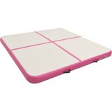 vidaXL-Gymnastiekmat-met-pomp-opblaasbaar-200x200x10-cm-PVC-roze