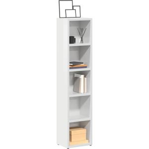 vidaXL CD-Regale 2 Stk. Hochglanz-Weiß 21x16x93,5 cm Holzwerkstoff