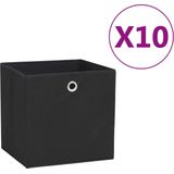 vidaXL - Opbergboxen - Zwart - Nonwoven Stof - Set van 10