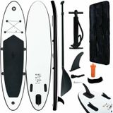 vidaXL Stand-up paddleboard opblaasbaar zwart en wit