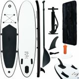 vidaXL Stand Up Paddleboardset opblaasbaar zwart en wit