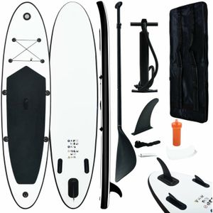 vidaXL Stand Up Paddleboardset opblaasbaar zwart en wit